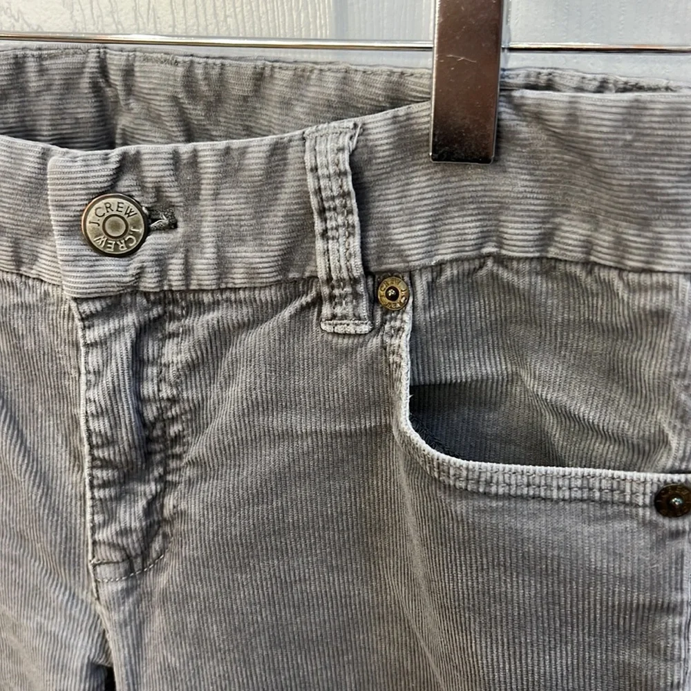 J. Crew Gray Corduroy Skinny Jeans, Size 0R